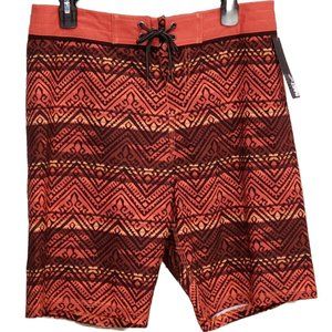 William Rast 4-Way Stretch Swim Trunk Board Shorts 32"x 9.5"